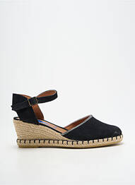 Espadrile vârf rotund toc de 4 la 6 cm negru VERBENAS femme