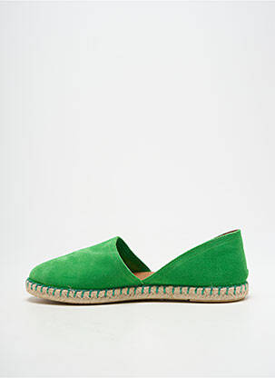 Espadrile vârf rotund toc plat până la 3 cm verde VERBENAS femeie