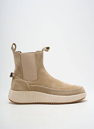 Botine/ghete nubuc toc de 4 la 6 cm bej KELARA femeie