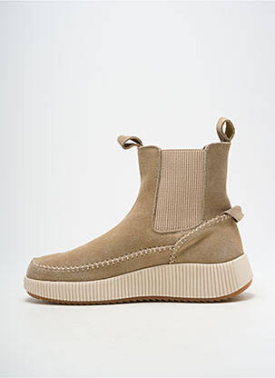 Botine/ghete nubuc toc de 4 la 6 cm bej KELARA femeie