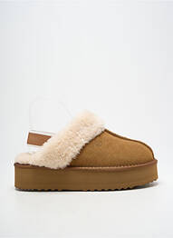 Mulete/saboți nubuc toc de 4 la 6 cm maro KELARA femme