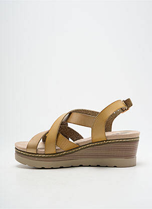 Sandale/pantofi decupați material neted toc de 4 la 6 cm bej XTI femeie