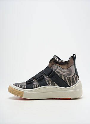 Adidași țesătură satinată toc plat până la 3 cm negru SHELTER femeie