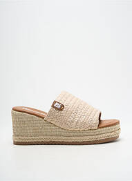 Mulete/saboți toc platformă toc de 7 la 9 cm bej REFRESH femme