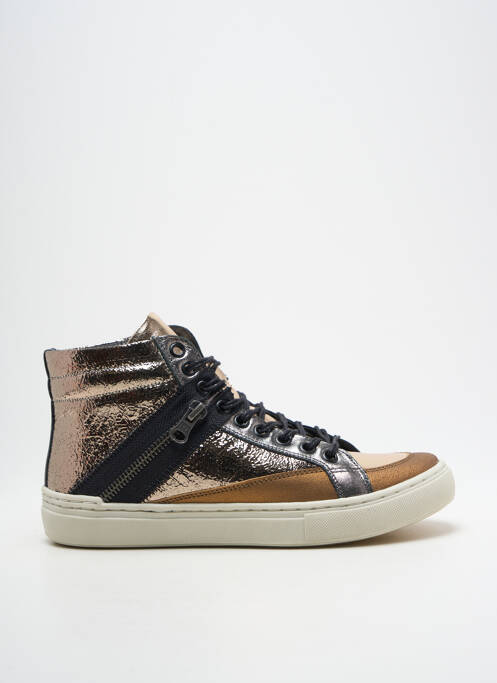 Adidași material neted toc plat până la 3 cm auriu SHELTER femme