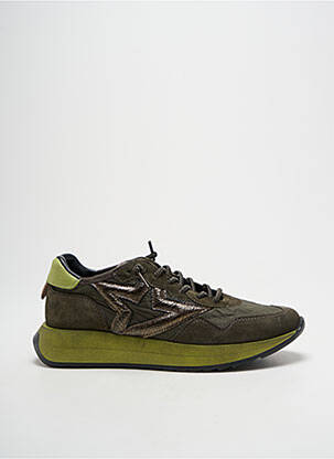 Adidași închidere elastică toc de 4 la 6 cm verde CETTI femeie