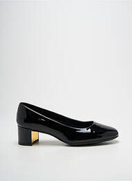 Pantofi cu toc material neted toc de 4 la 6 cm negru THE FLEXX femme