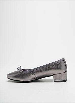 Balerine material neted toc plat până la 3 cm argintiu BISUE BALLERINAS femeie