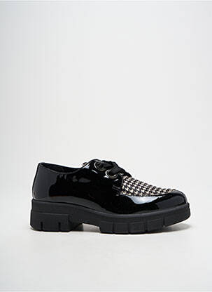 Derby-uri material neted toc de 4 la 6 cm negru HIRICA femeie