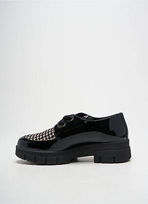 Derby-uri material neted toc de 4 la 6 cm negru HIRICA femeie