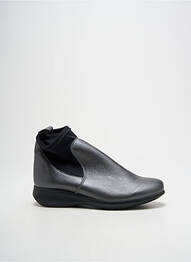 Botine/ghete material neted toc de 4 la 6 cm argintiu HIRICA femme