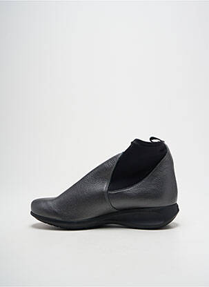 Botine/ghete material neted toc de 4 la 6 cm argintiu HIRICA femeie