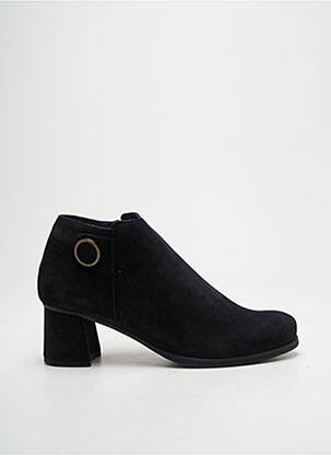 Botine/ghete toc pătrat toc de 4 la 6 cm negru HIRICA femeie