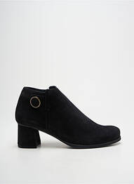 Botine/ghete toc pătrat toc de 4 la 6 cm negru HIRICA femme