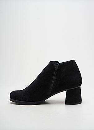 Botine/ghete toc pătrat toc de 4 la 6 cm negru HIRICA femeie