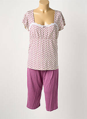 Pijama mâneci scurte violet MASSANA femeie