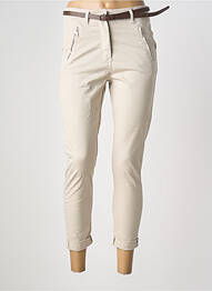 Pantalon 7/8 elasticitate mărime normală bej LACOMY femeie