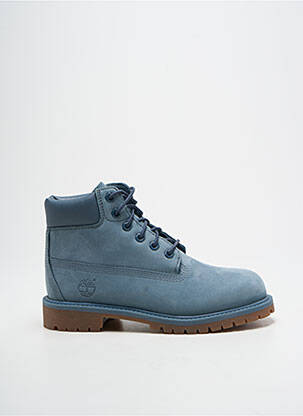 Botine/ghete închidere cu șireturi toc mic albastru TIMBERLAND copil