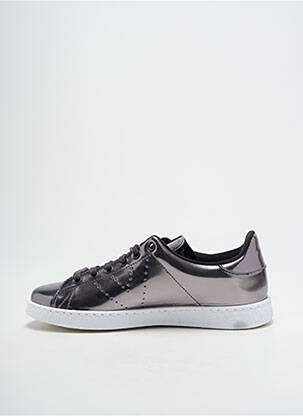 Adidași material neted toc plat până la 3 cm argintiu VICTORIA femeie