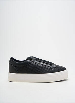 Adidași țesătură satinată toc plat până la 3 cm negru NO NAME femeie