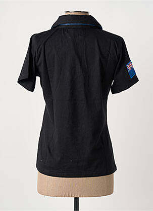 Polo broderie mâneci scurte negru HAKA DANCE femeie