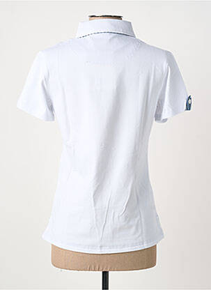Polo broderie mâneci scurte alb ERIC TABARLY femeie