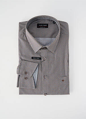 Cămașă cu mâneci lungi imprimeu fantezie maro JUPITER homme