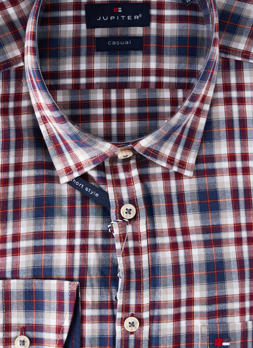 Cămașă cu mâneci lungi roșu JUPITER bărbat