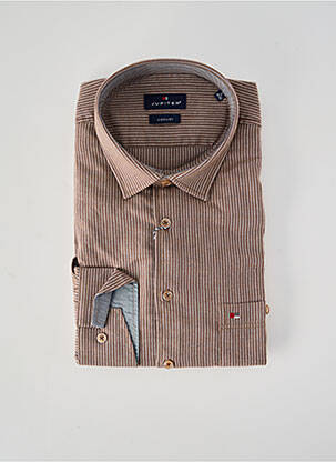 Cămașă cu mâneci lungi maro JUPITER bărbat