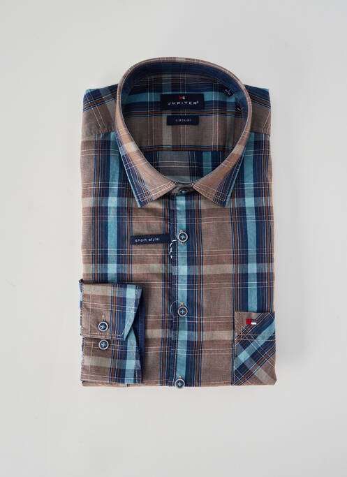 Cămașă cu mâneci lungi maro JUPITER bărbat