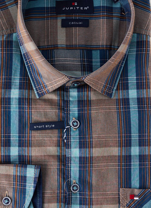 Cămașă cu mâneci lungi maro JUPITER bărbat