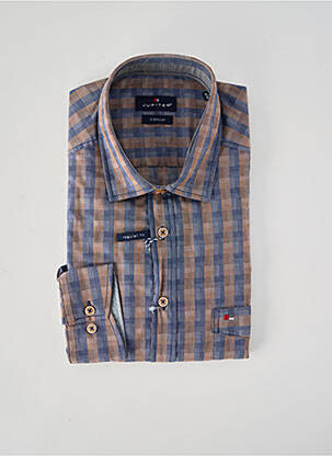 Cămașă cu mâneci lungi maro JUPITER bărbat