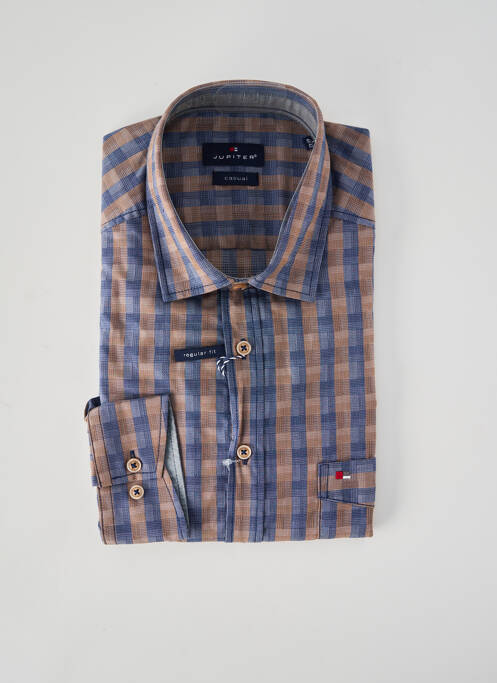 Cămașă cu mâneci lungi maro JUPITER bărbat