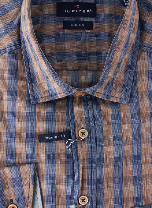 Cămașă cu mâneci lungi maro JUPITER bărbat
