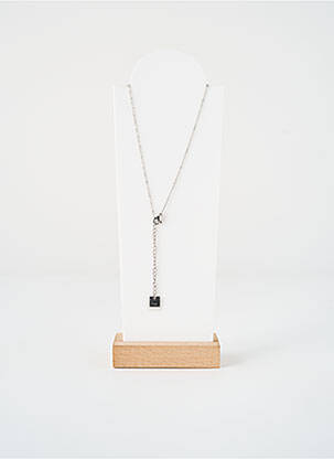 Colier ornament oxid de zirconiu argintiu ZAG femeie