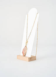 Colier ornament piatră auriu ZAG femme