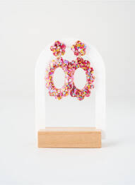 Cercei ornament charmă / pandantiv roz ODETTE femme