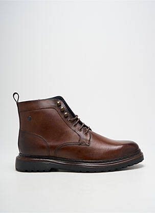 Botine/ghete material neted toc mic maro BASE LONDON bărbat