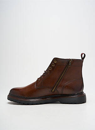 Botine/ghete material neted toc mic maro BASE LONDON bărbat