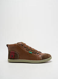 Adidași țesătură satinată vârf rotund maro KICKERS garcon