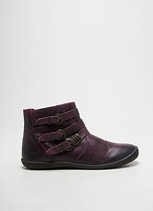 Botine/ghete material neted vârf rotund violet KICKERS fată