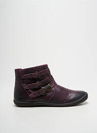 Botine/ghete material neted vârf rotund violet KICKERS fille