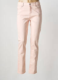 Pantalon slim țesătură poplin mărime normală roz DIANE LAURY femme