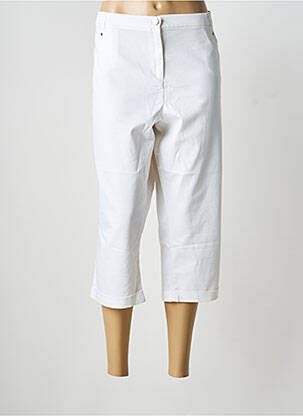 Pantalon trei sferturi alb CHRISTINE LAURE femeie