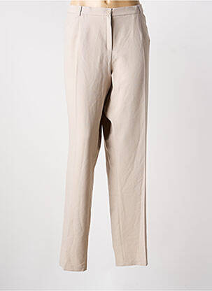 Pantalon drept bej CHRISTINE LAURE femeie