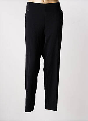 Pantalon slim talie elastică mărime normală negru CHRISTINE LAURE femeie