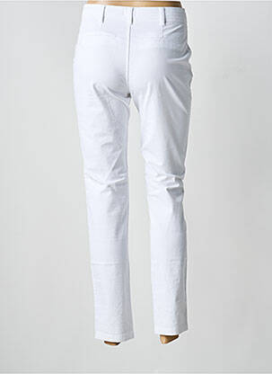 Pantalon chino țesătură poplin mărime normală alb C'EST BEAU LA VIE femeie