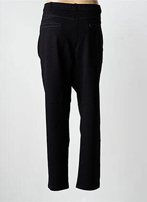 Pantalon slim țesătură poplin mărime normală negru CHRISTINE LAURE femeie