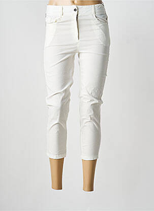 Pantalon trei sferturi alb POISSONS BLANCS femeie