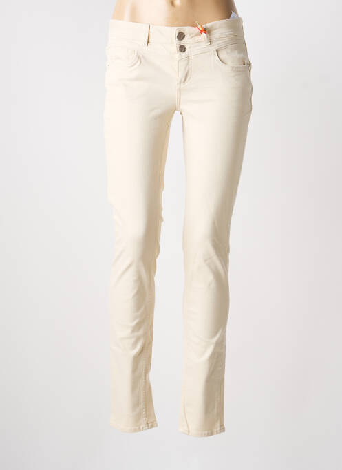 Pantalon slim bej STREET ONE femeie